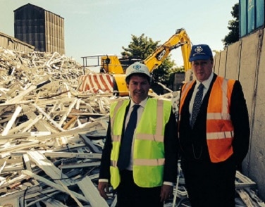Gareth Johnson (left) with Simon Scholes of VEKA Recycling